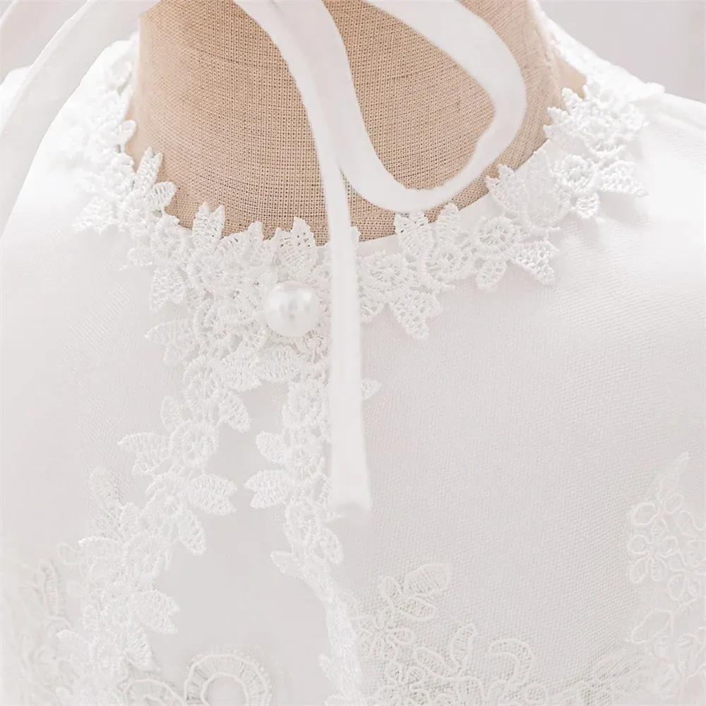 Baby Girl's Lace Baptism and Christening Gown with Bonnet and Cape - Image 5