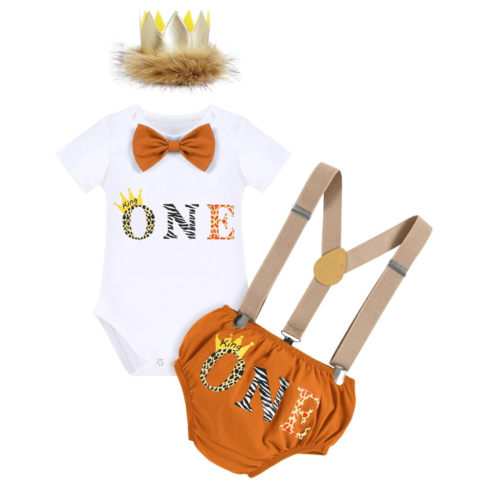 1st Birthday Boy Bodysuit Outfit - Image 2