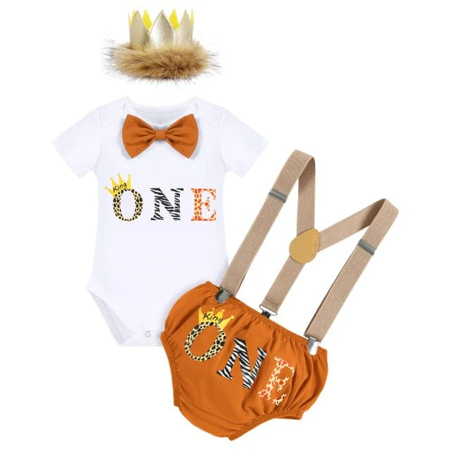 1st Birthday Boy Bodysuit Outfit - Image 3