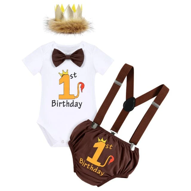 1st Birthday Boy Bodysuit Outfit - Image 4