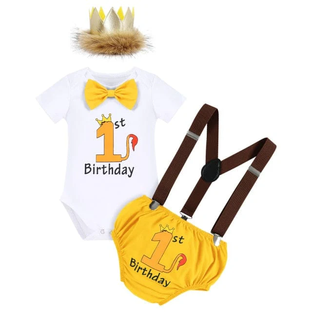 1st Birthday Boy Bodysuit Outfit - Image 6
