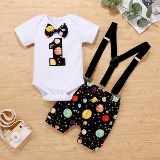 1st Birthday Boy Romper Outfit - Image 4