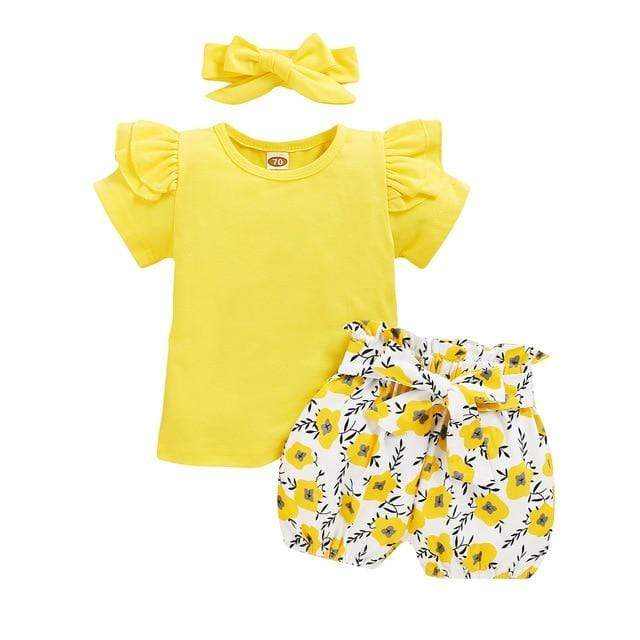 2 Pcs Floral Shorts Outfit - Image 5