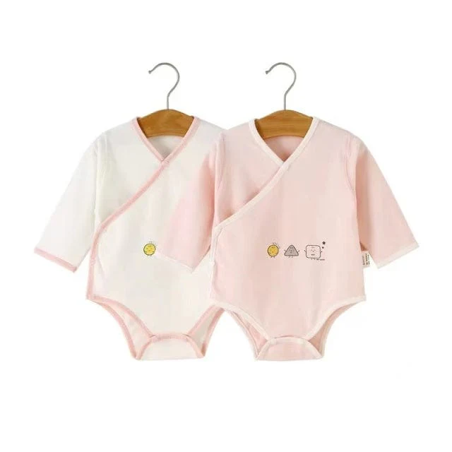 2 Pcs Long Sleeve Graphic Print Baby Romper - Image 3