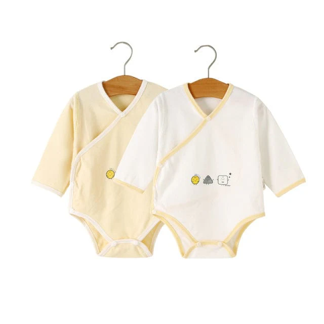 2 Pcs Long Sleeve Graphic Print Baby Romper - Image 4