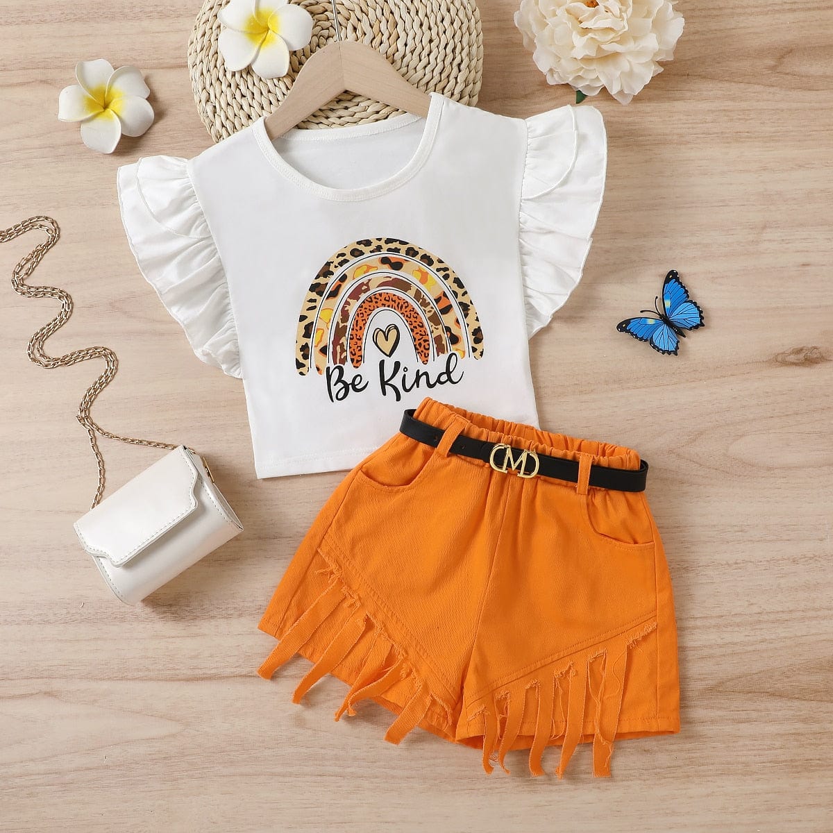 2 Piece Fringe Shorts Outfit - Image 4