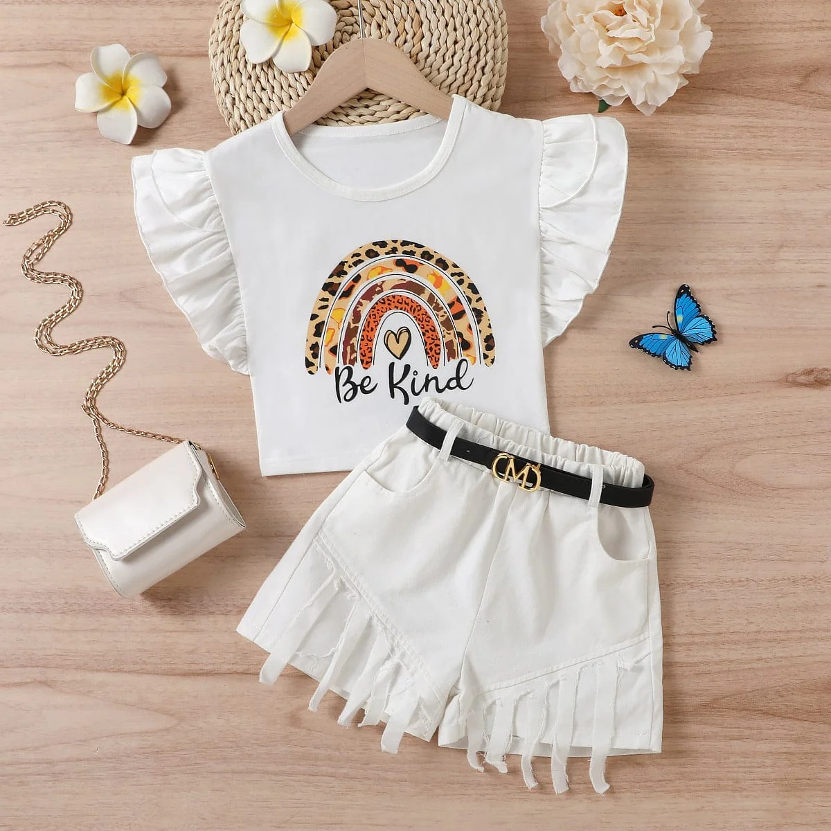 2 Piece Fringe Shorts Outfit - Image 5