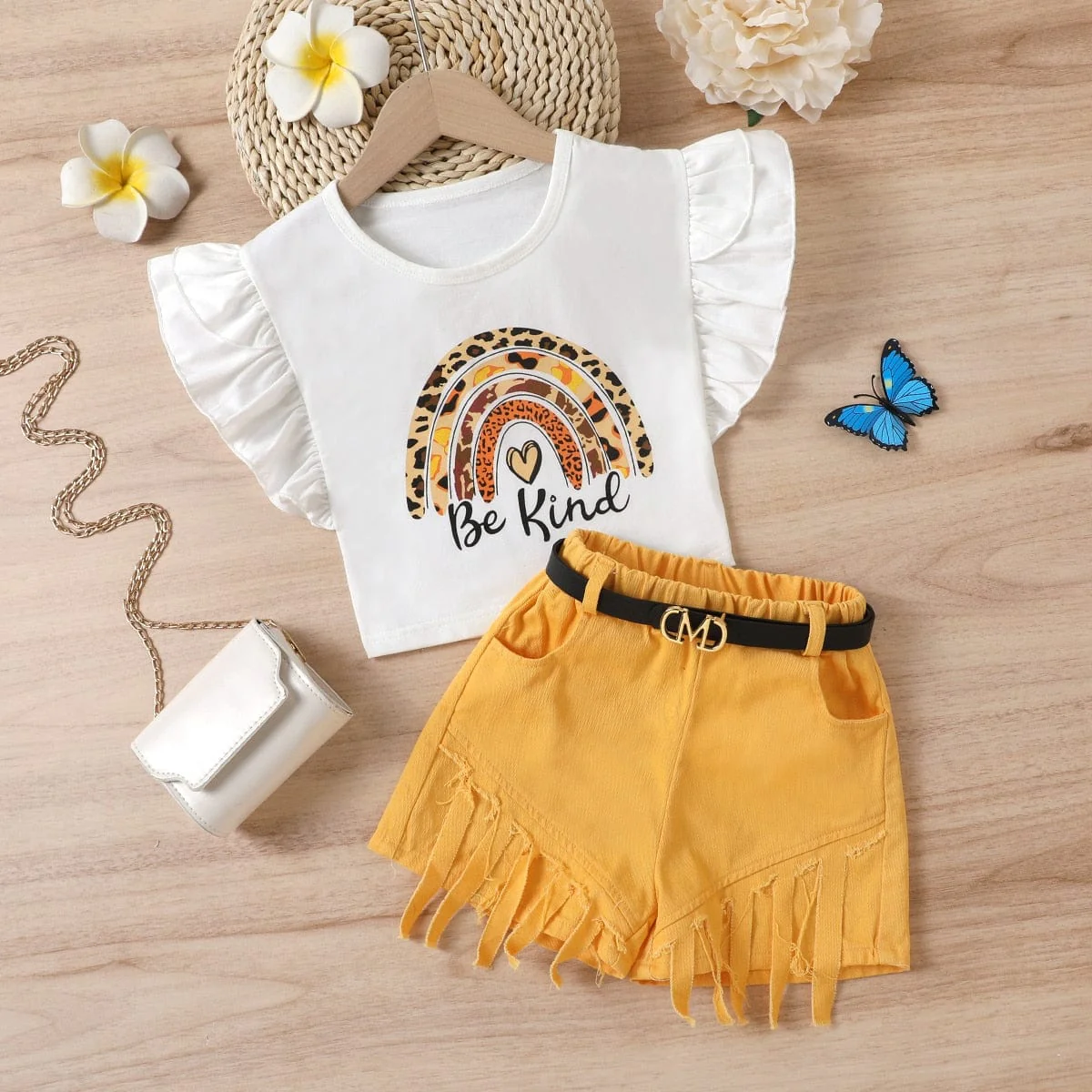 2 Piece Fringe Shorts Outfit - Image 6