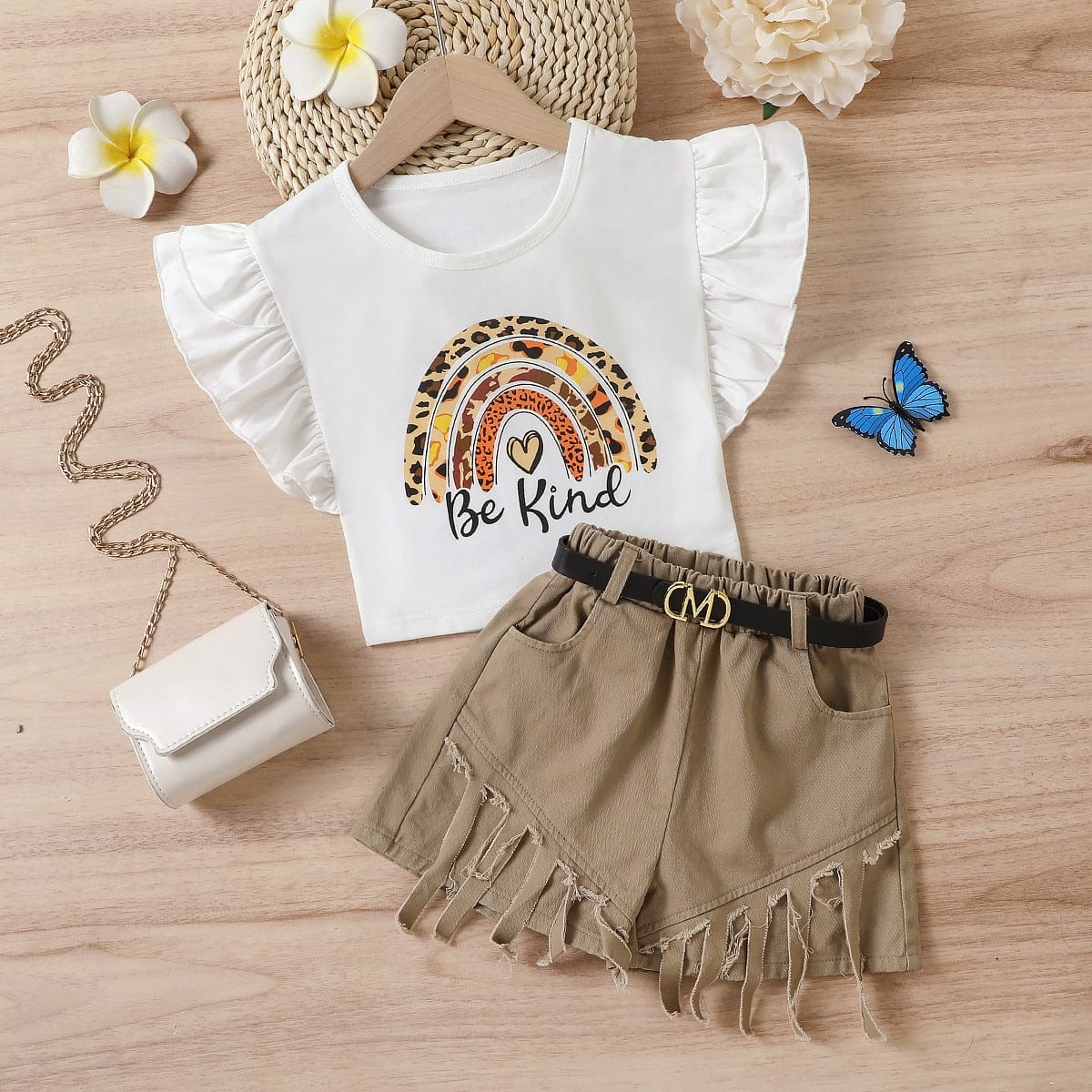 2 Piece Fringe Shorts Outfit - Image 7