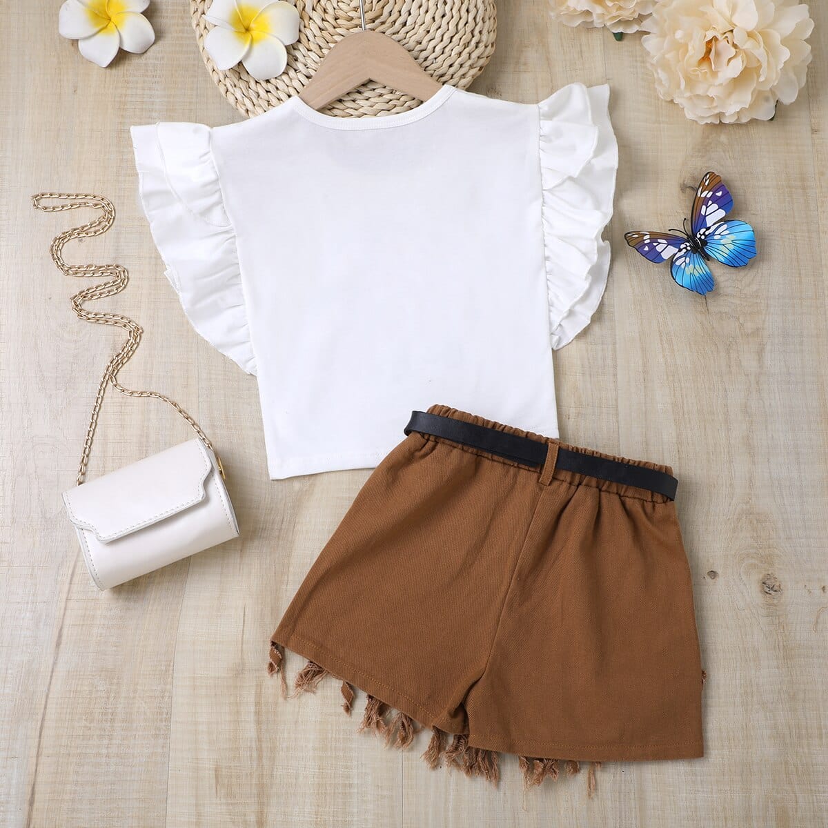 2 Piece Fringe Shorts Outfit - Image 8