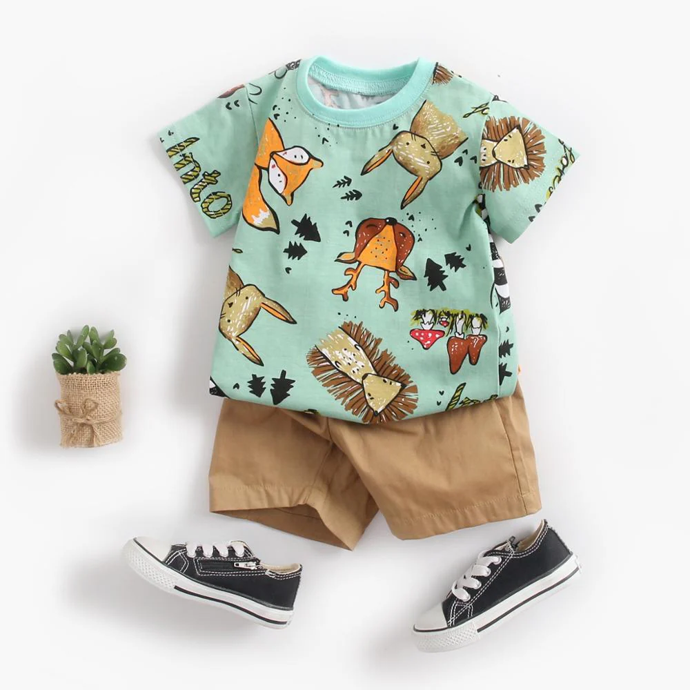 2Pcs Newborn Cartoon Outfit - Image 2