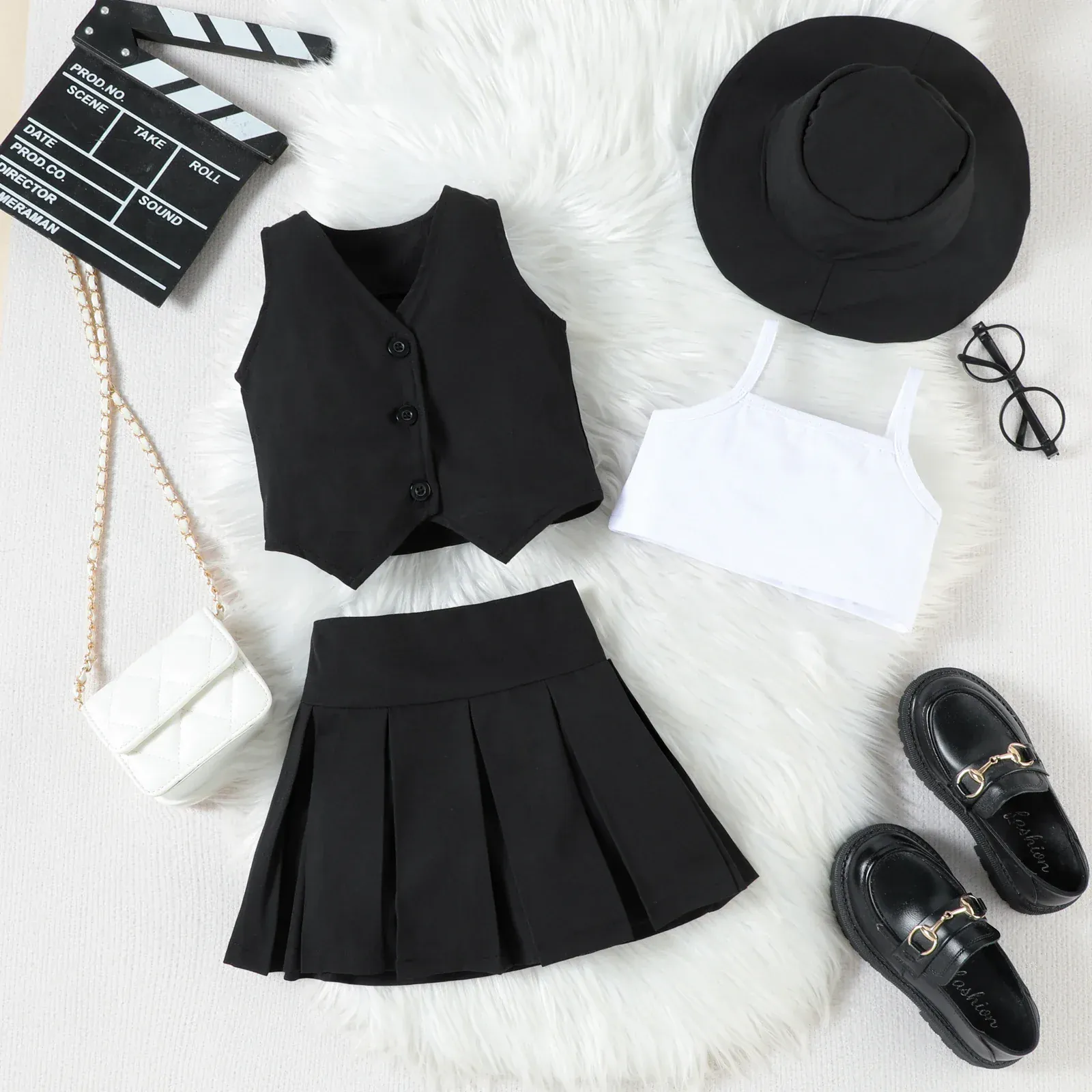 4-Piece Girl Summer Outfit Set - Image 2