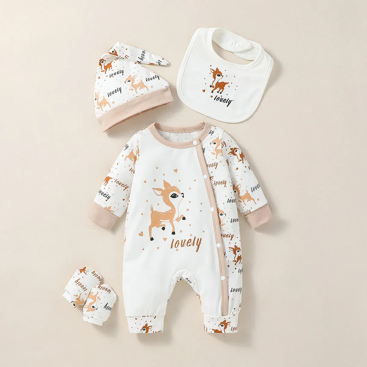 4PCS Newborn Baby Outfit Set - Image 2