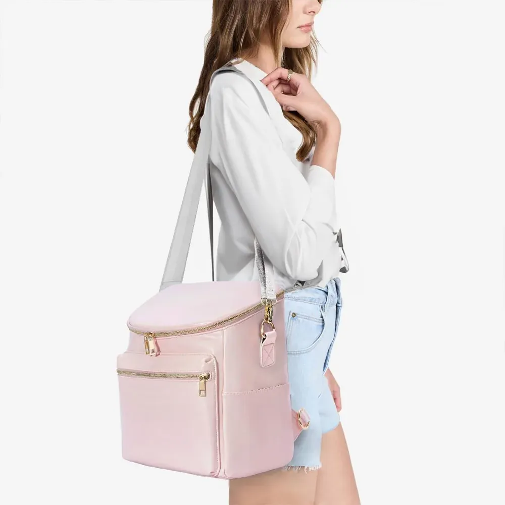 5-in-1 Leather Diaper Backpack Set for Stylish Moms - Image 6