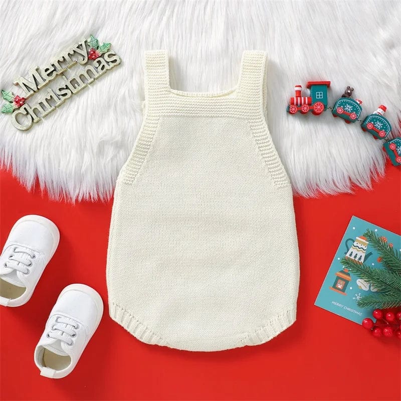 Adorable Christmas Knit Baby Romper - Image 4