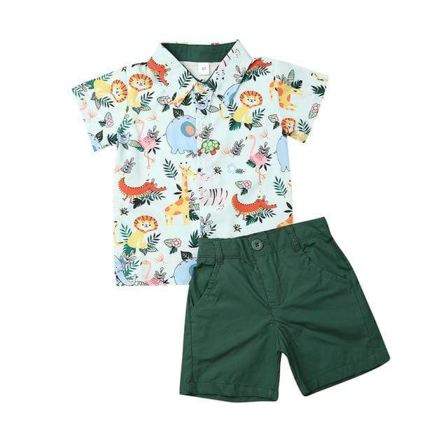 Animals Print Polo with Shorts - Image 4
