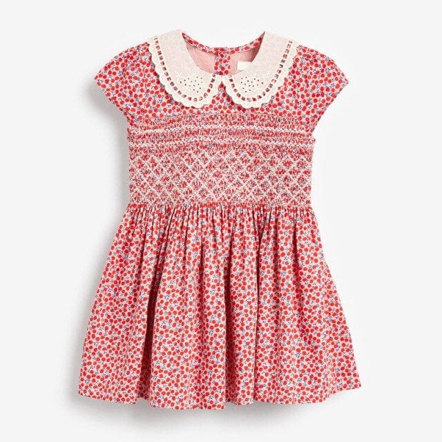Apple Print Smocked Dress - Image 3