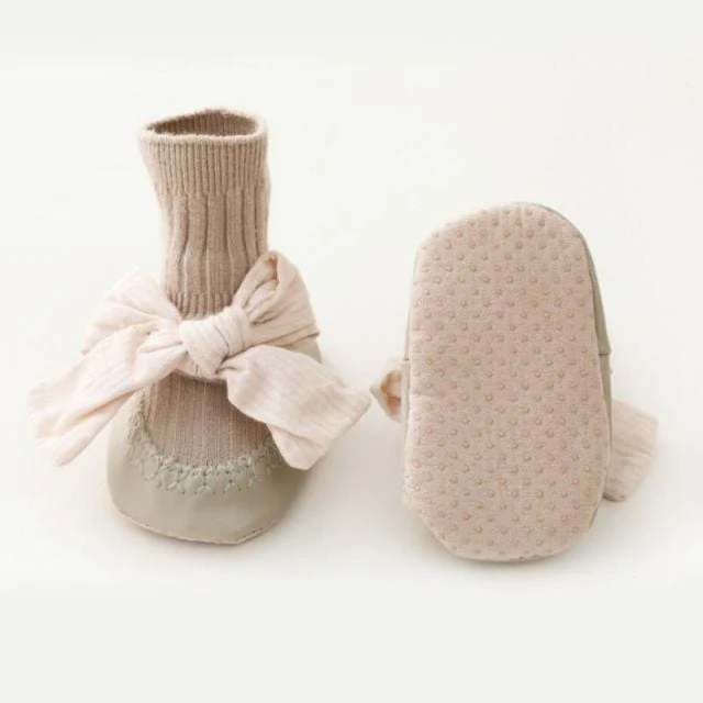 Baby Bowknot Socks Shoes - Image 5