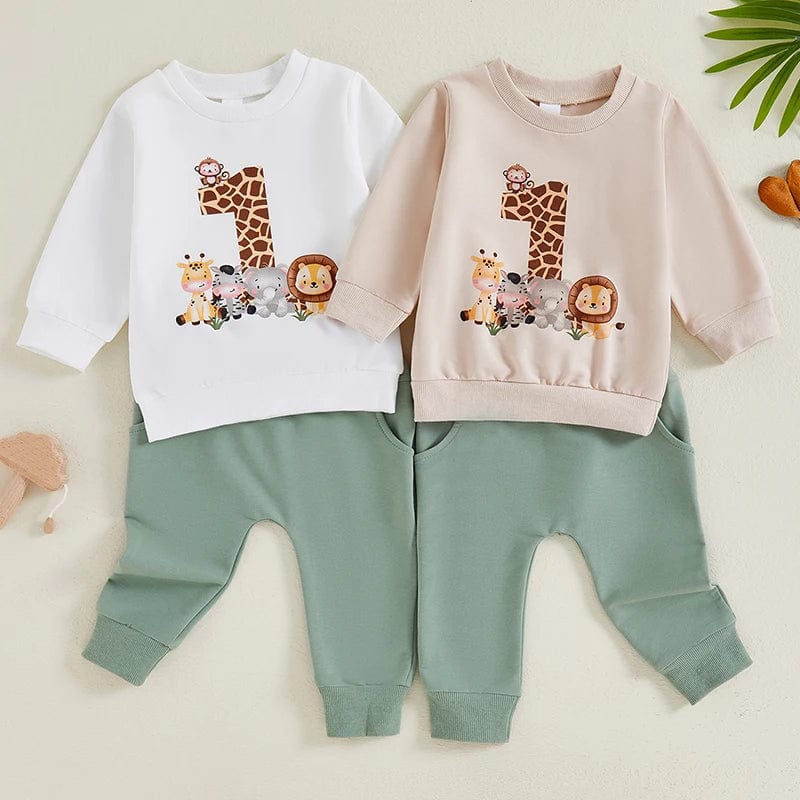 Baby Boy 1st Birthday  Sweatshirt Set - Image 2