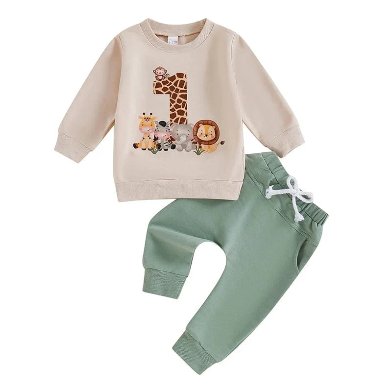 Baby Boy 1st Birthday  Sweatshirt Set - Image 8