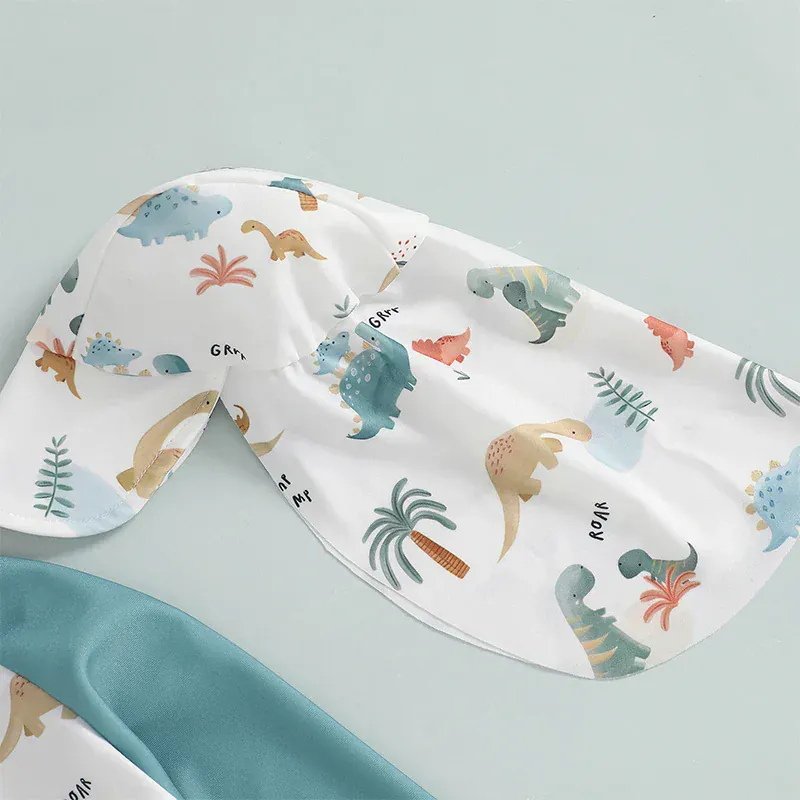 Baby Boy Rash Guard Swimsuit with Swim Cap - Image 5