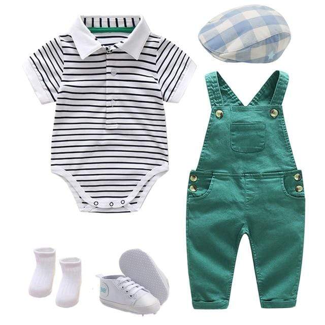 Striped Romper Set - Image 3