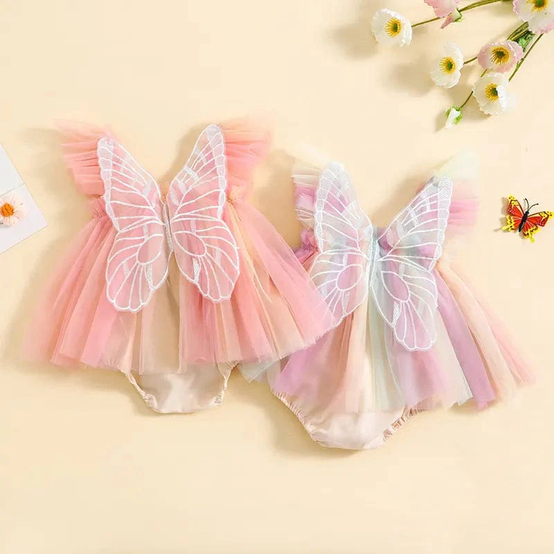 Baby Butterfly Wing Romper Dress - Image 2