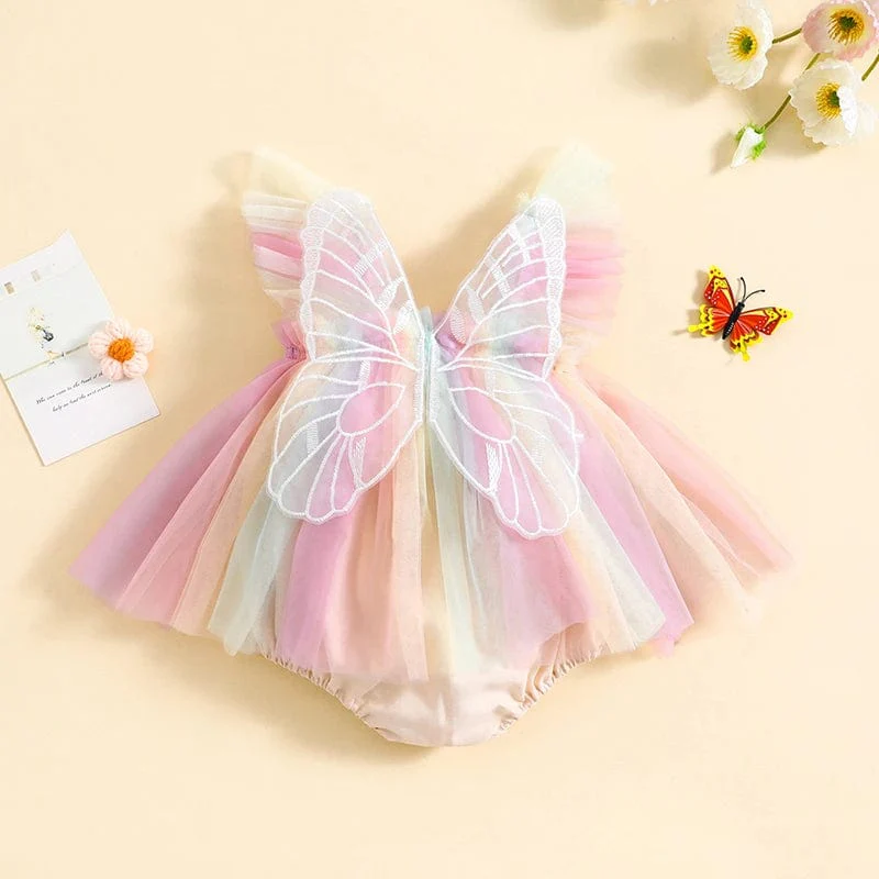 Baby Butterfly Wing Romper Dress - Image 3