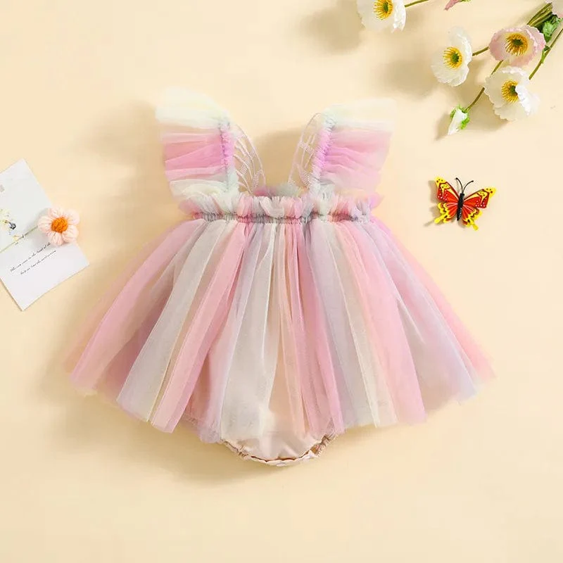 Baby Butterfly Wing Romper Dress - Image 4