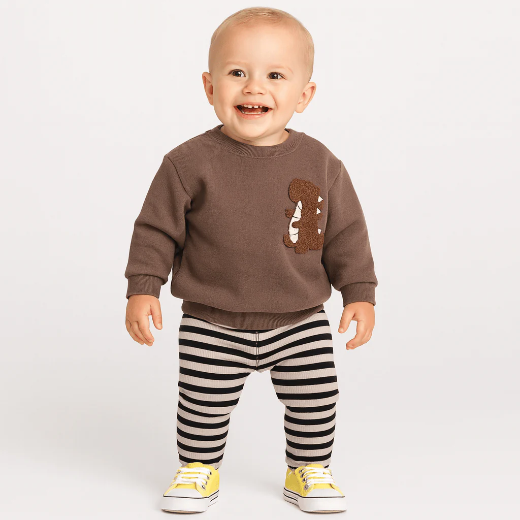 Baby Cartoon Animal Outfit Set - Image 3