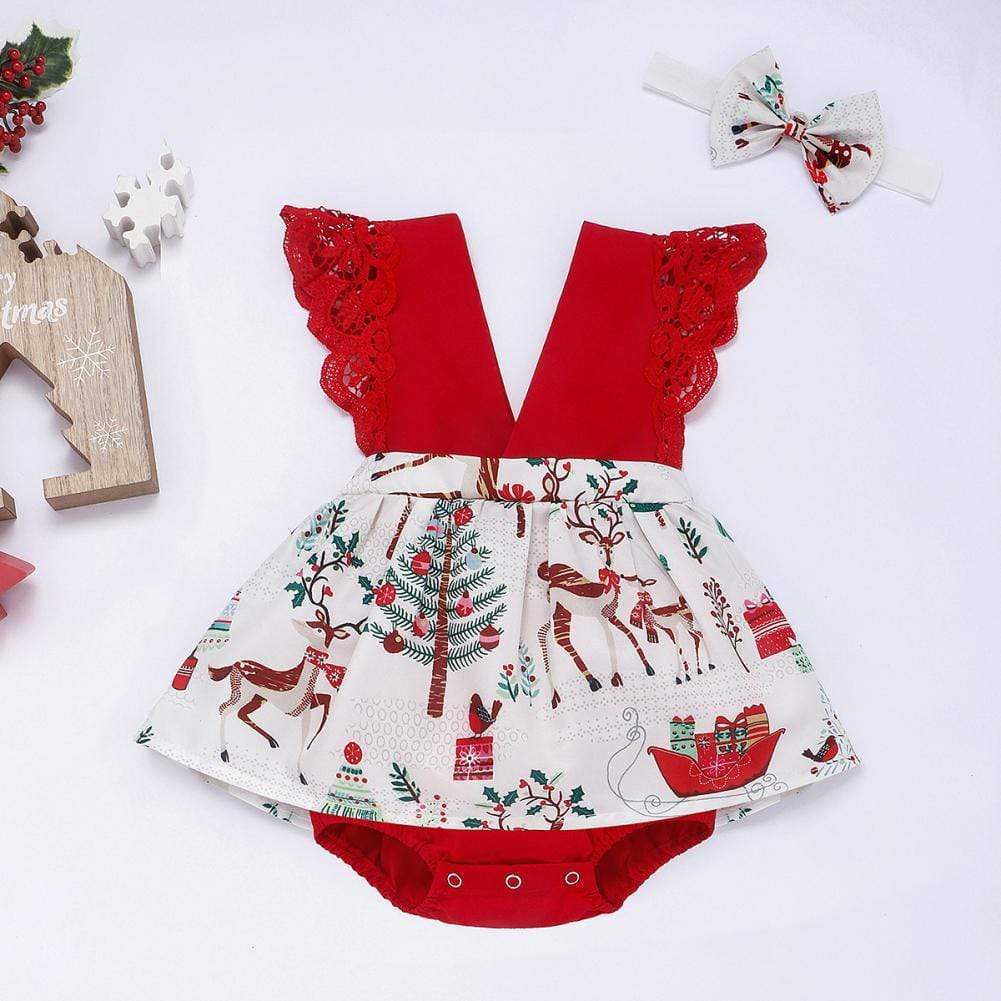Baby First Christmas Dress Romper - Image 4