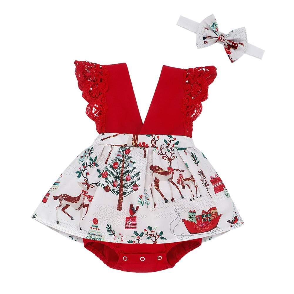 Baby First Christmas Dress Romper - Image 9