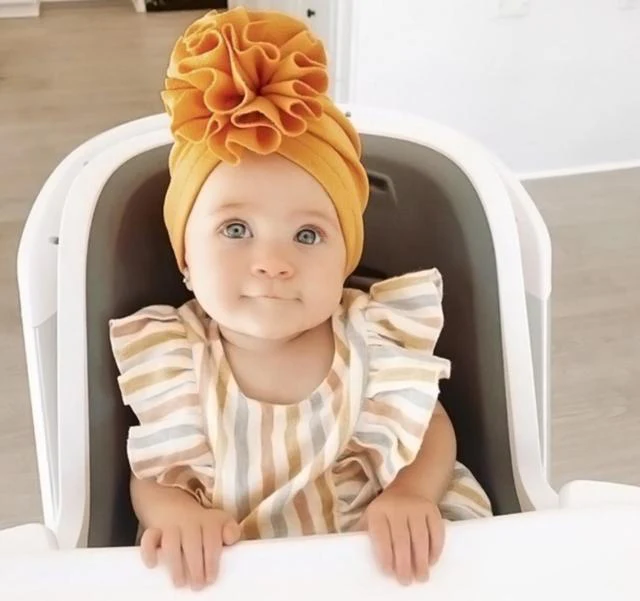Baby Floral Knotted Turban Headband - Image 21