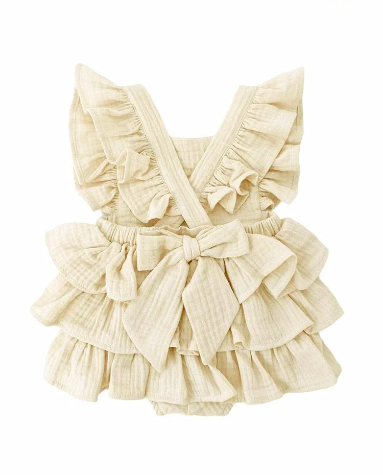 Baby Girl Criss-Cross Romper - Image 2