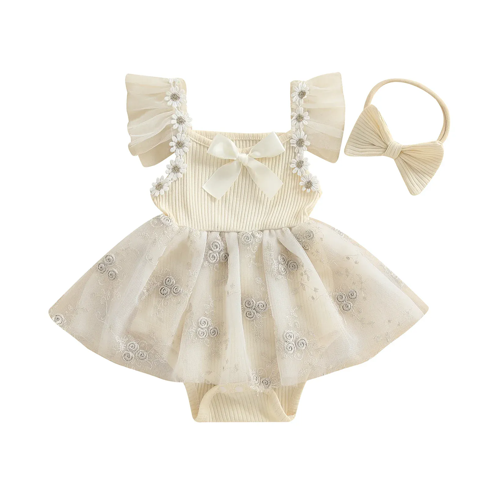 Baby Girl Mesh Romper Dress - Image 8