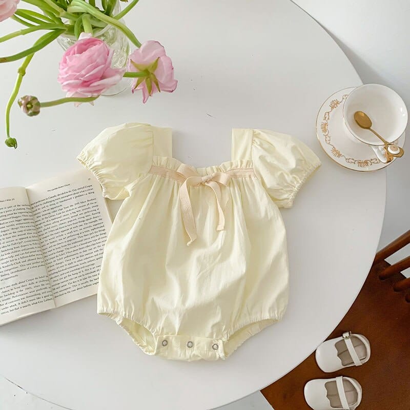 Baby Girl Puff Sleeve Romper - Image 6