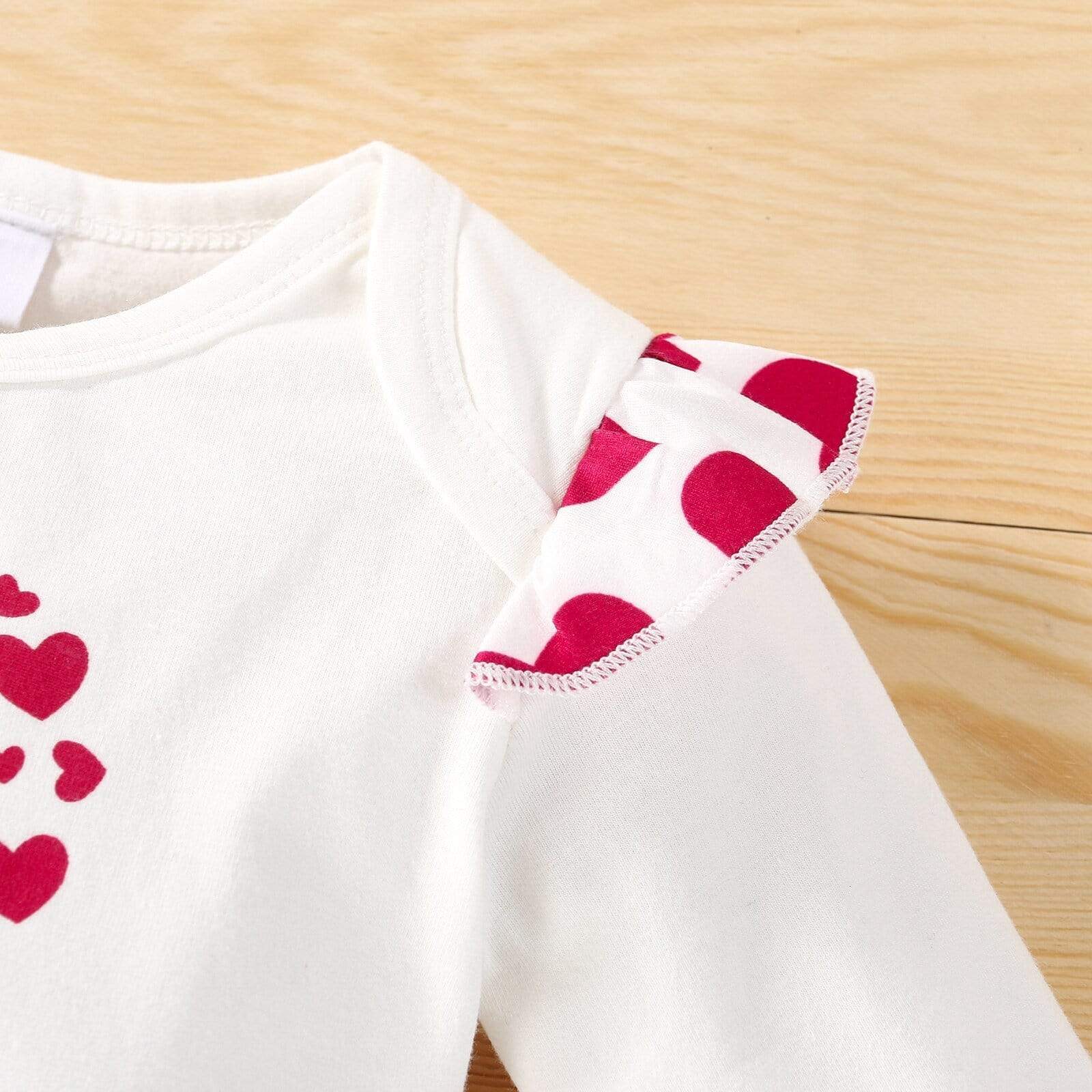 Baby Girl Romper and Red Heart Skirt - Image 8