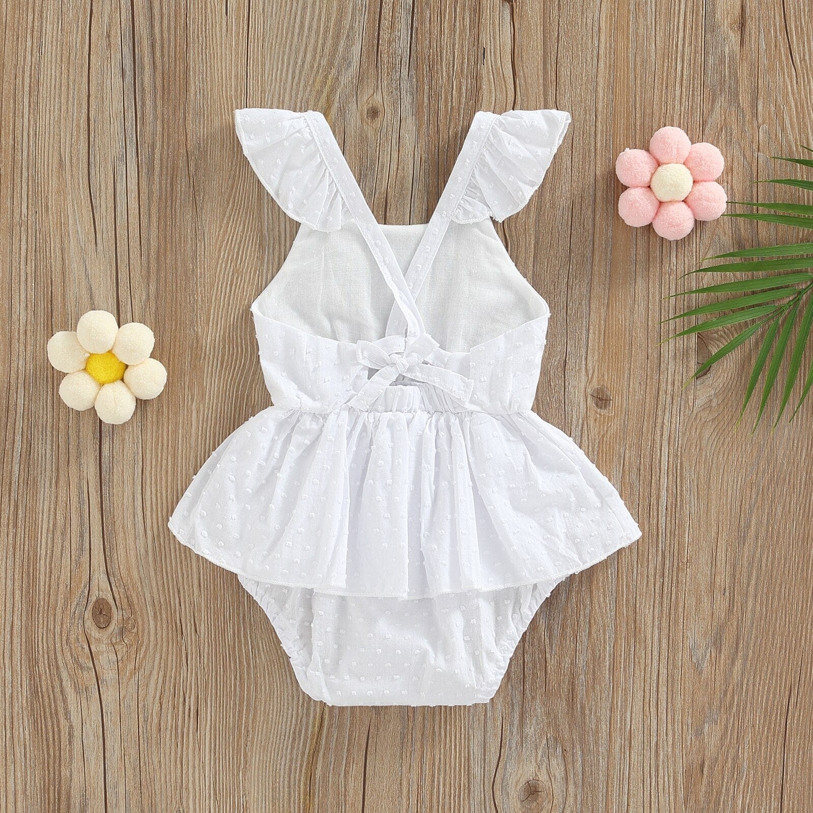 Baby Girl Ruffle Sleeveless Romper - Image 5