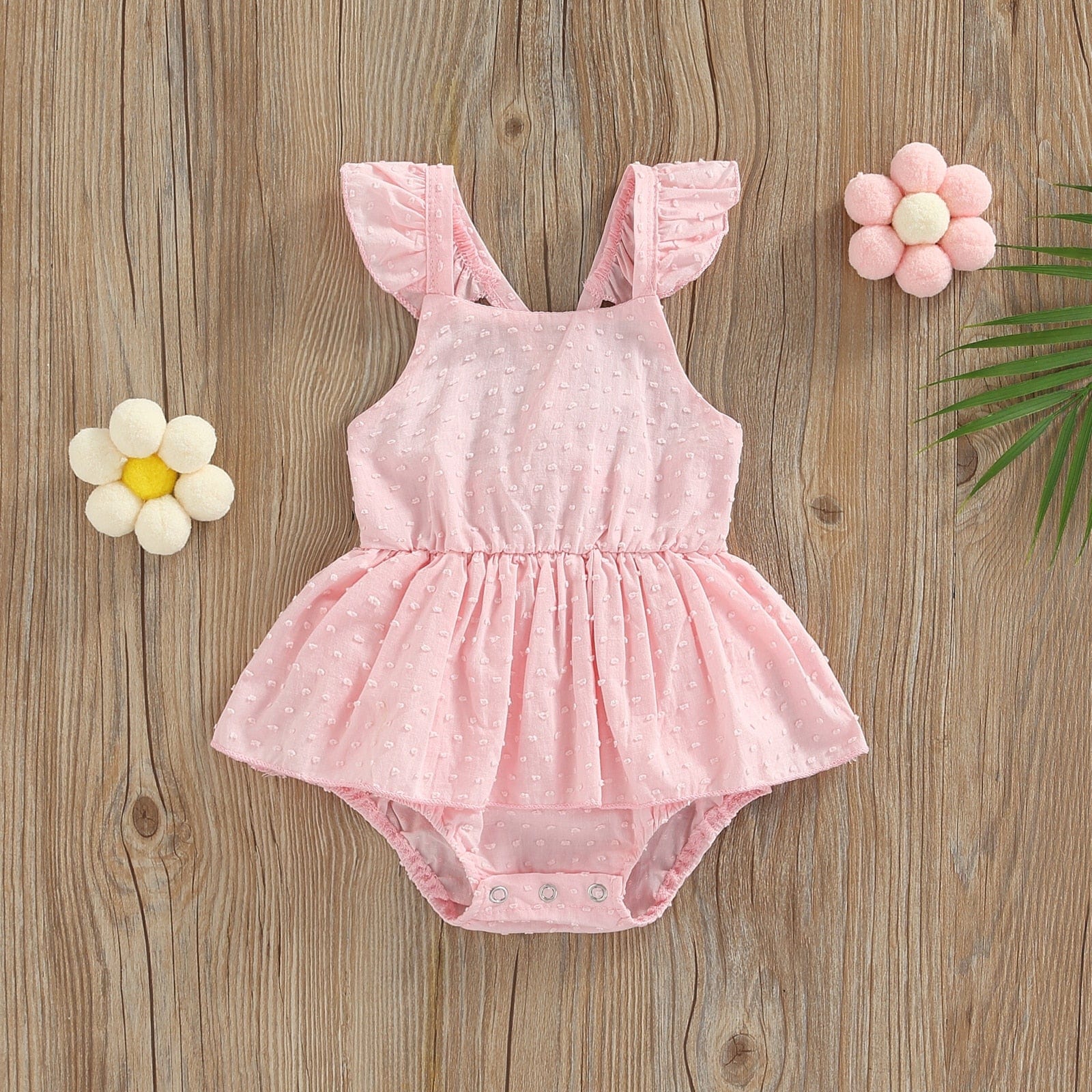 Baby Girl Ruffle Sleeveless Romper - Image 7