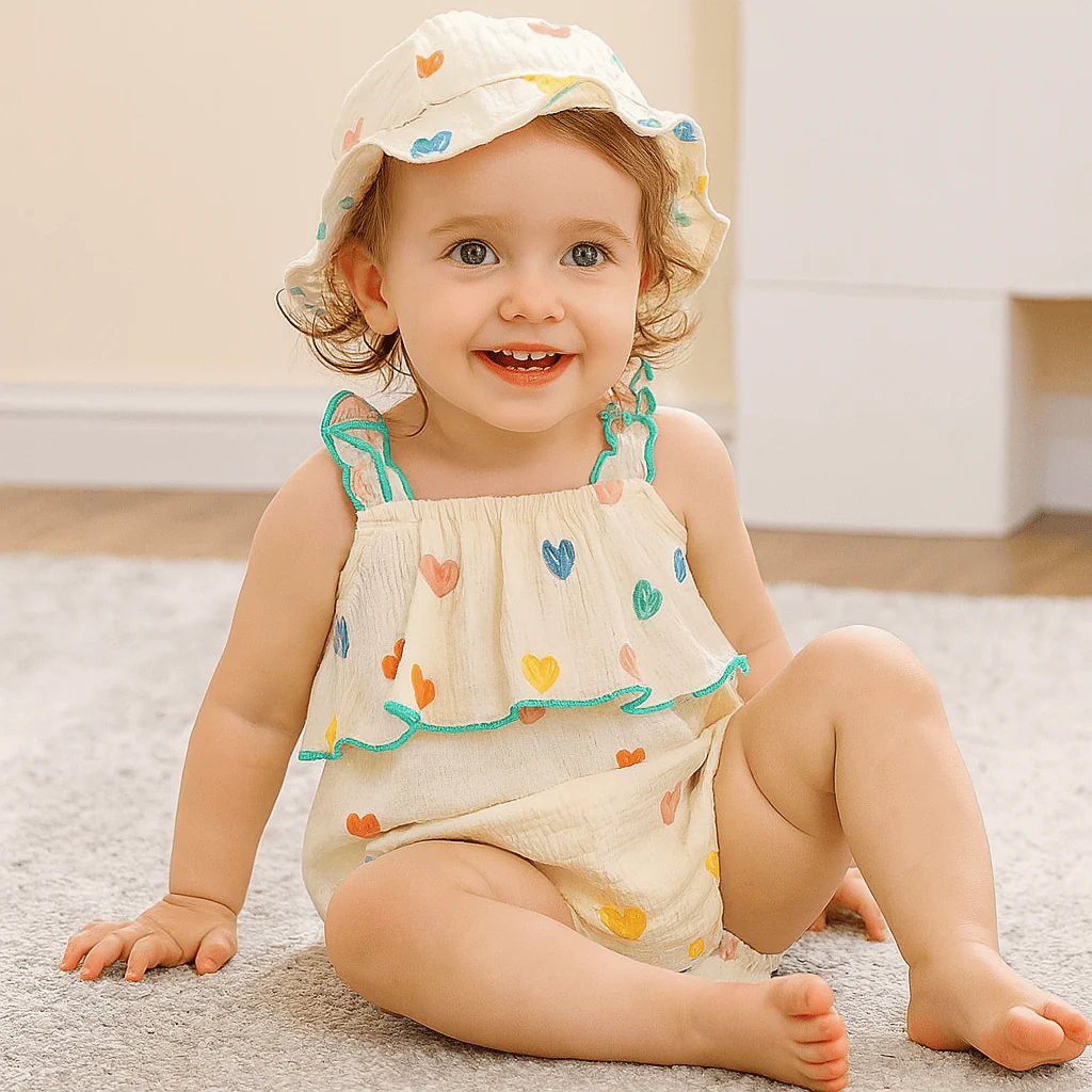 Baby Girl Summer Romper Set - Image 2