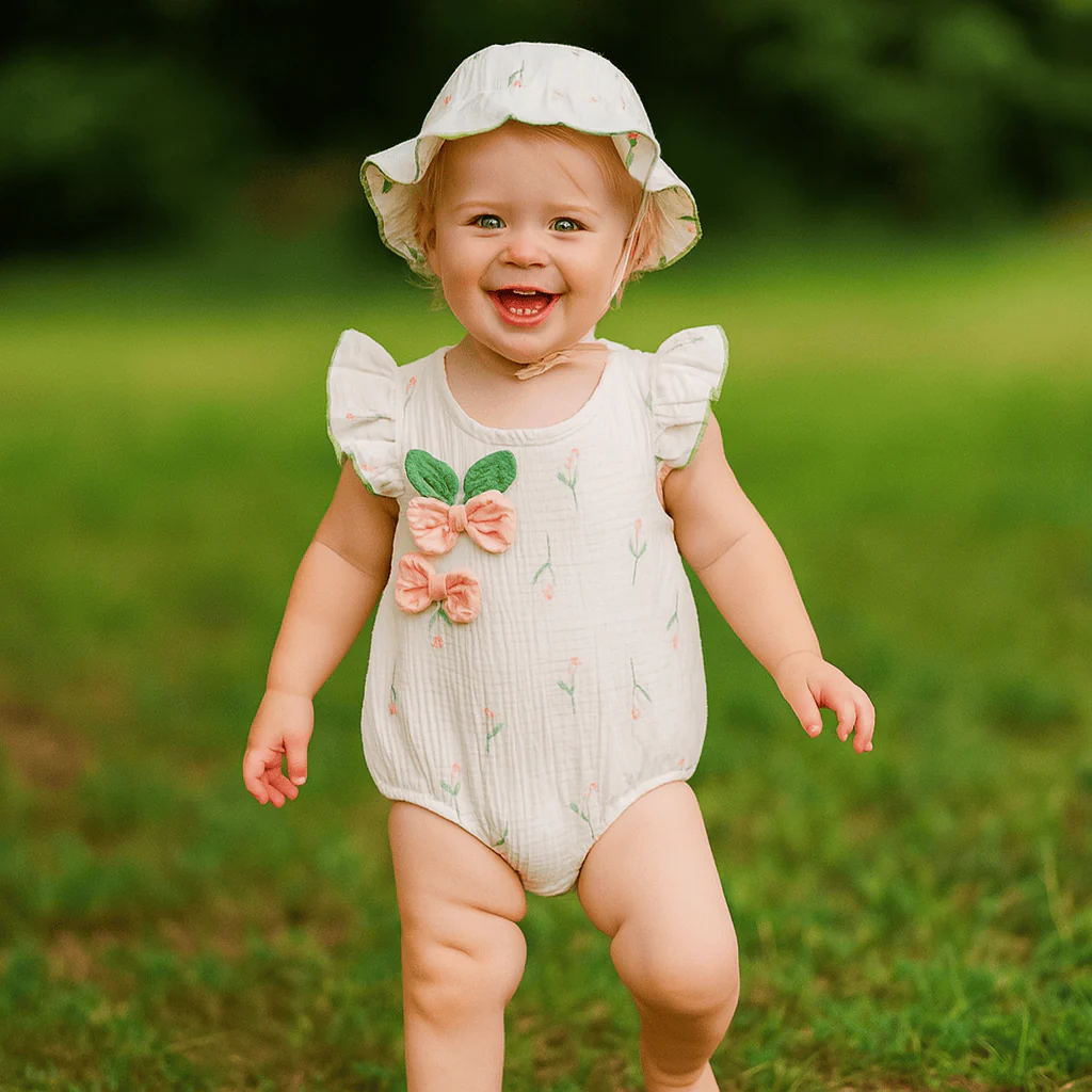 Baby Girl Tulip Romper Set - Image 3