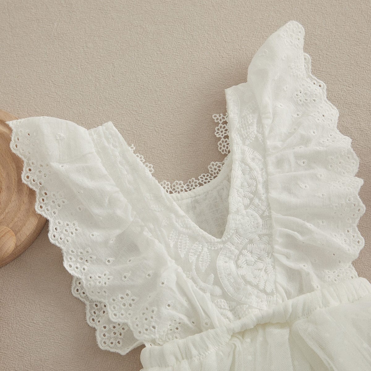 Baby Girl Tulle and Lace Dress Romper - Image 4