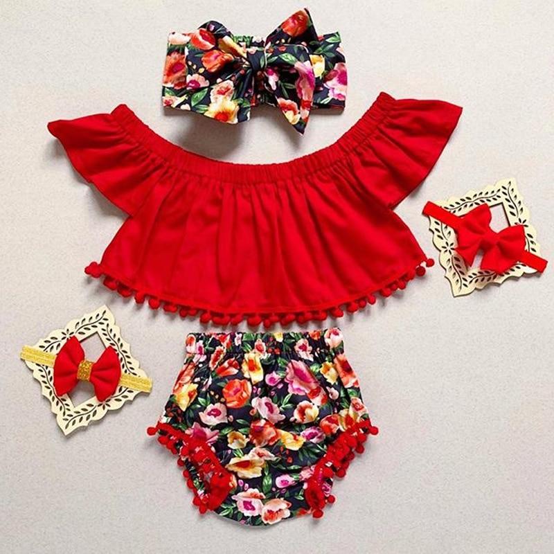 Baby Girls Floral Off Shoulder Set - Image 2
