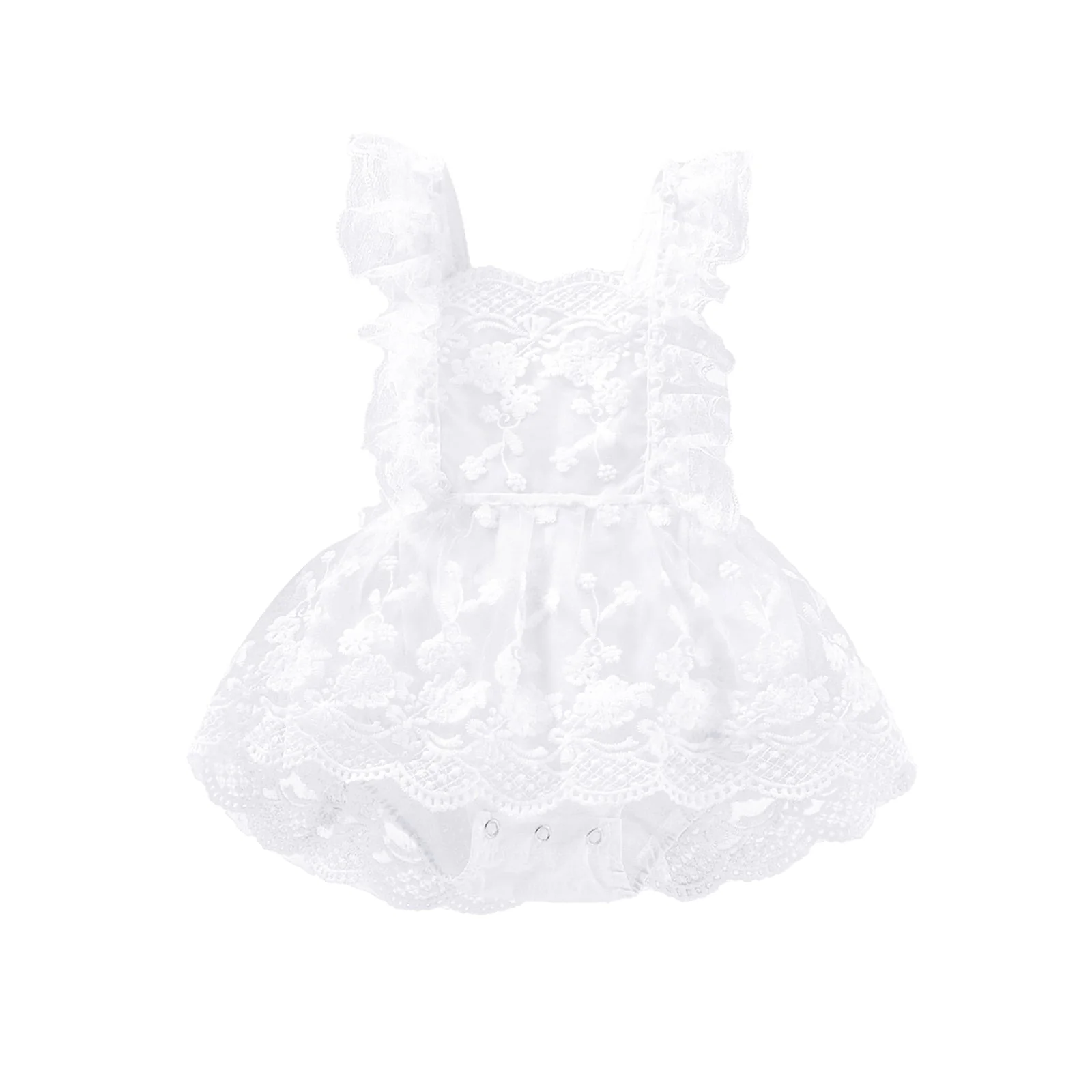 Baby Girls Romper Ruffle Dress - Image 3