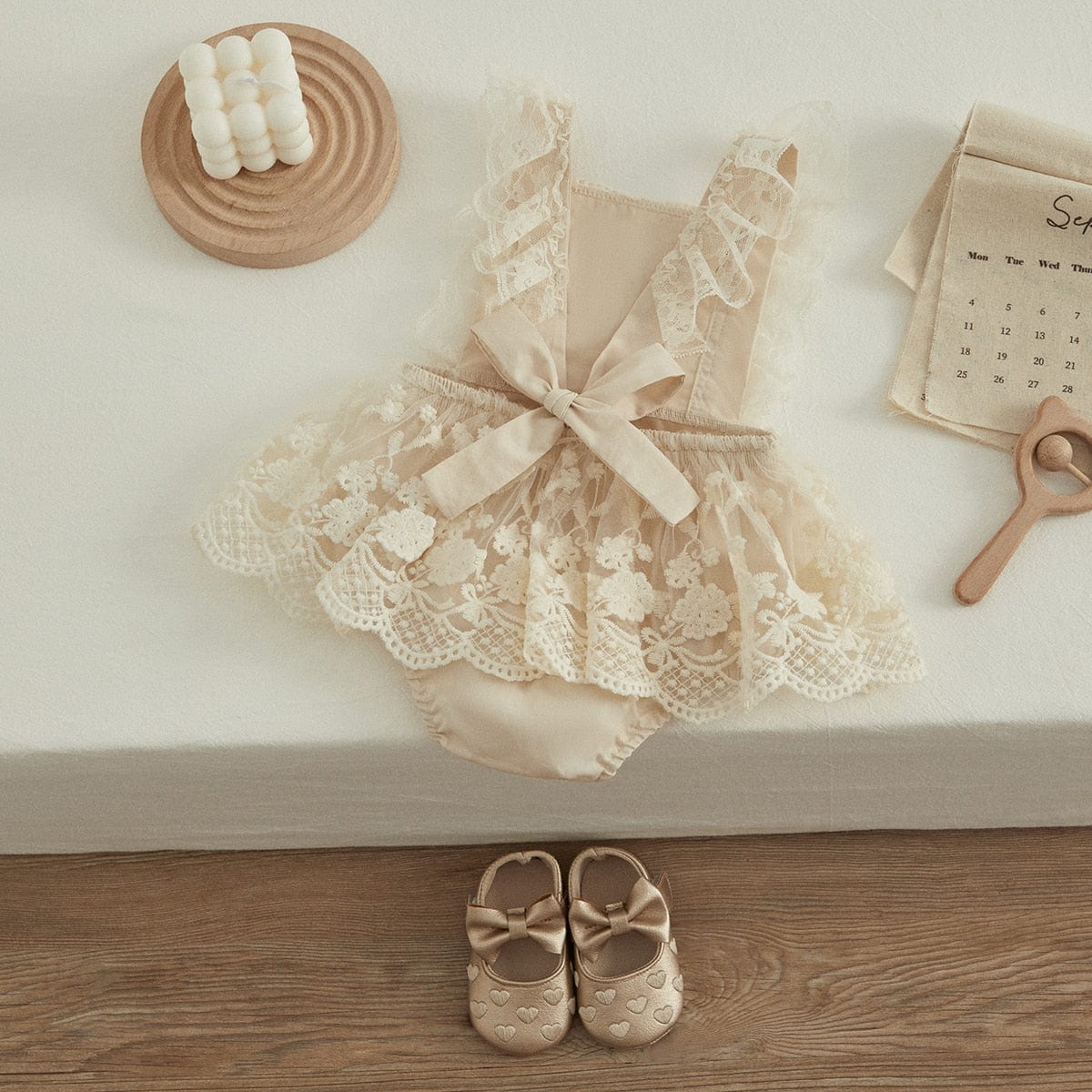 Baby Girls Romper Ruffle Dress - Image 8