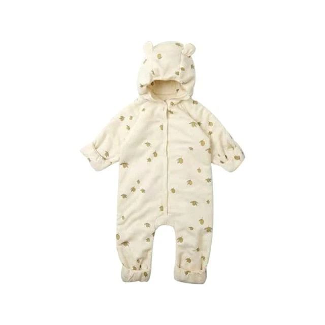 Baby Hooded Quilted Romper - Image 3
