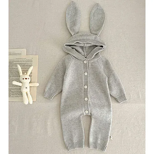 Baby Knitted Hooded Romper - Image 12
