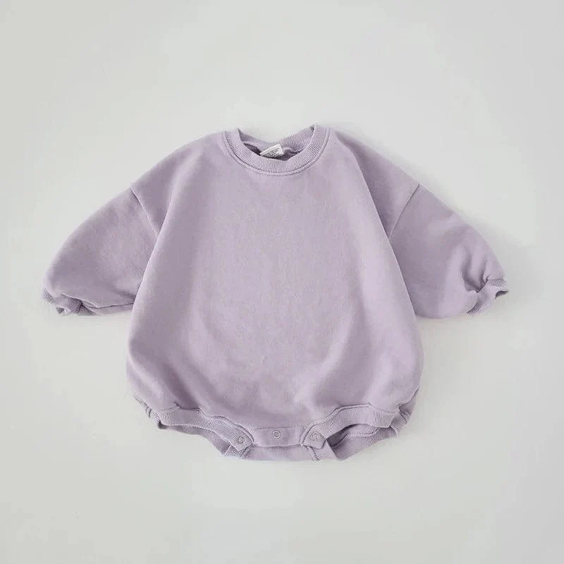 Baby Long Sleeve Sweatshirt Romper - Image 9
