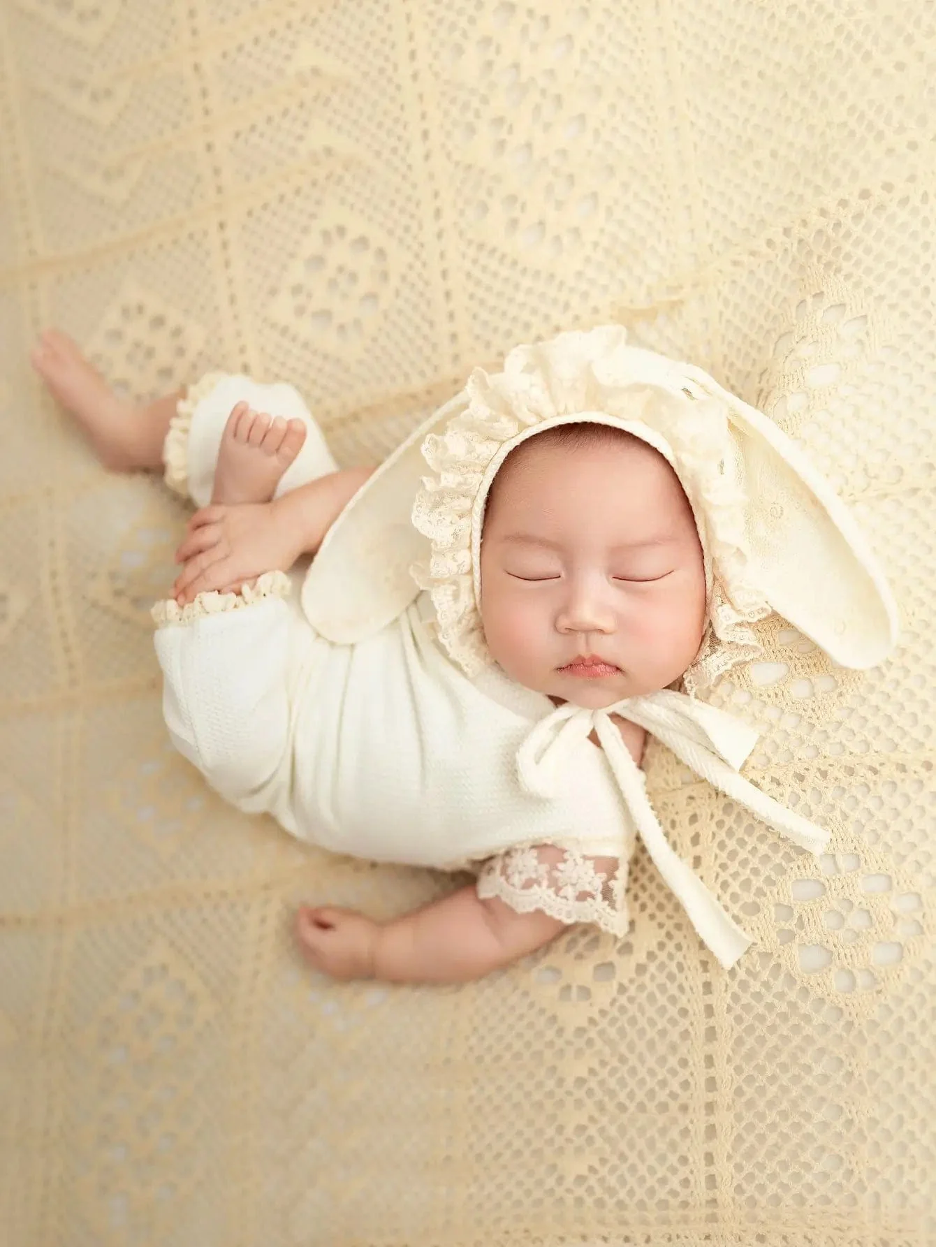 Baby Rabbit Ears Romper and Hat Set - Image 4