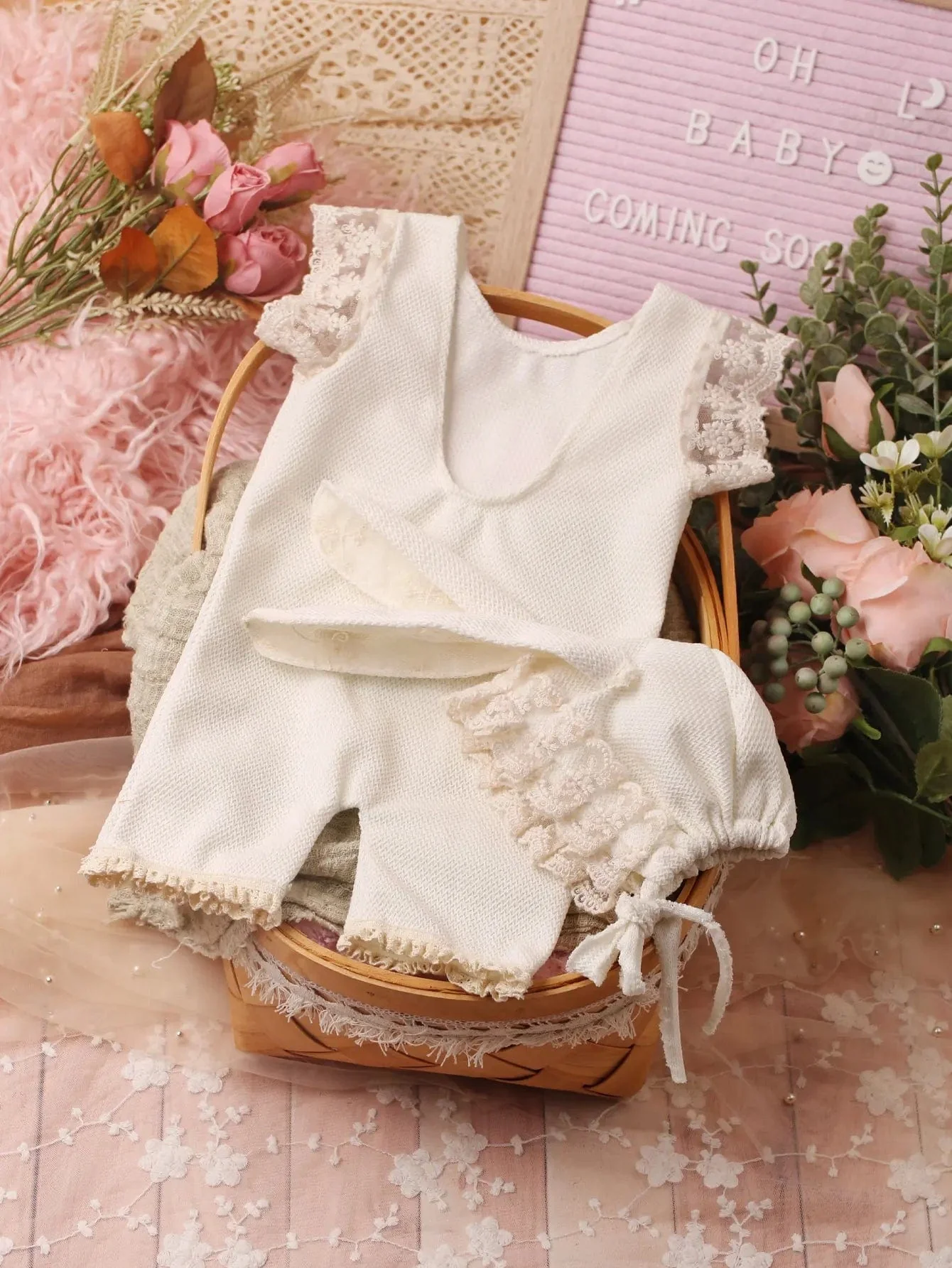 Baby Rabbit Ears Romper and Hat Set - Image 5